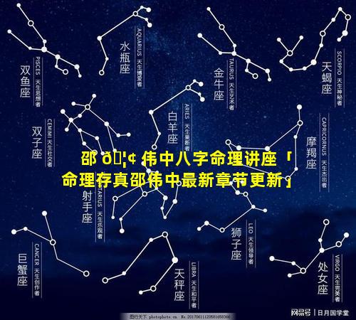 邵 🦢 伟中八字命理讲座「命理存真邵伟中最新章节更新」